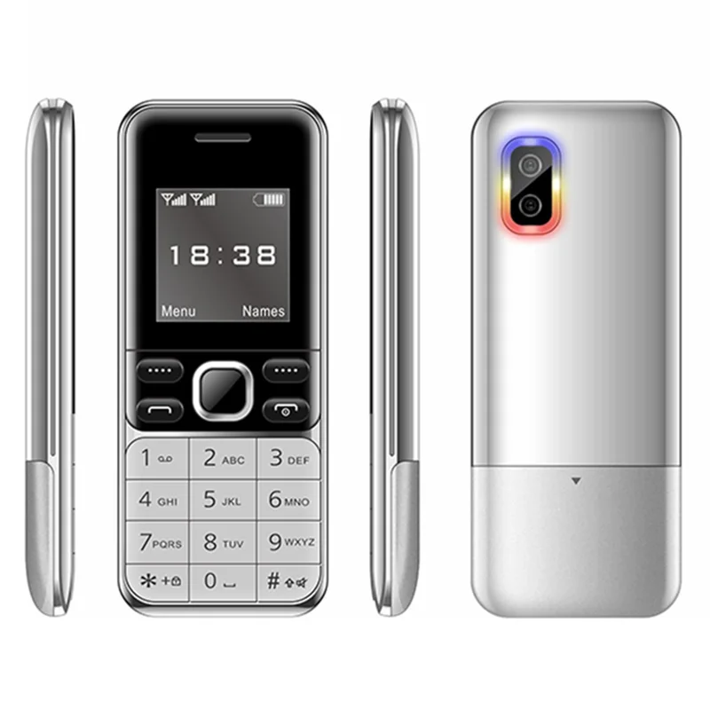 BM333 1.54 pollici Dual SIM Standby Cellulare Portatile Mini Bar Phone - Argento