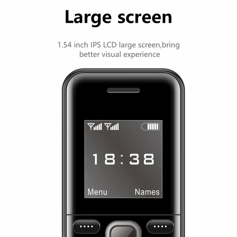BM333 1.54 pollici Dual SIM Standby Cellulare Portatile Mini Bar Phone - Argento