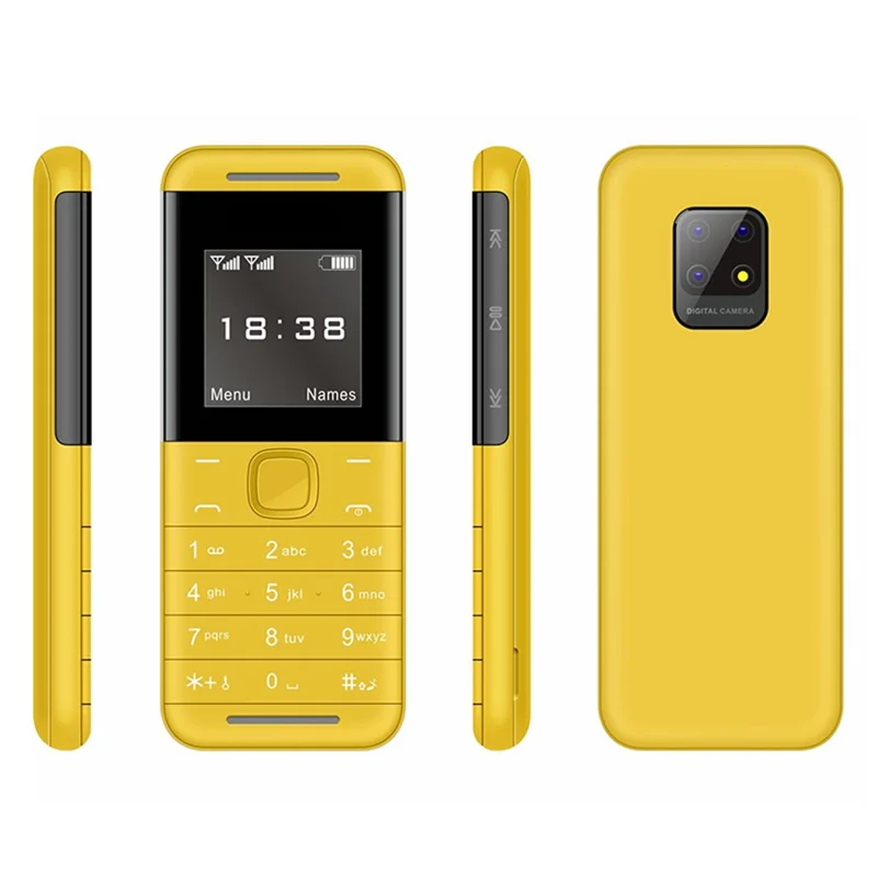 MiniPhone BM888 - 1.54-Inch 2G Dual SIM Standby Cellphone - Yellow / Black