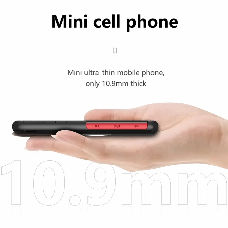 MiniPhone BM888 - 1.54-Inch 2G Dual SIM Standby Cellphone - White / Red