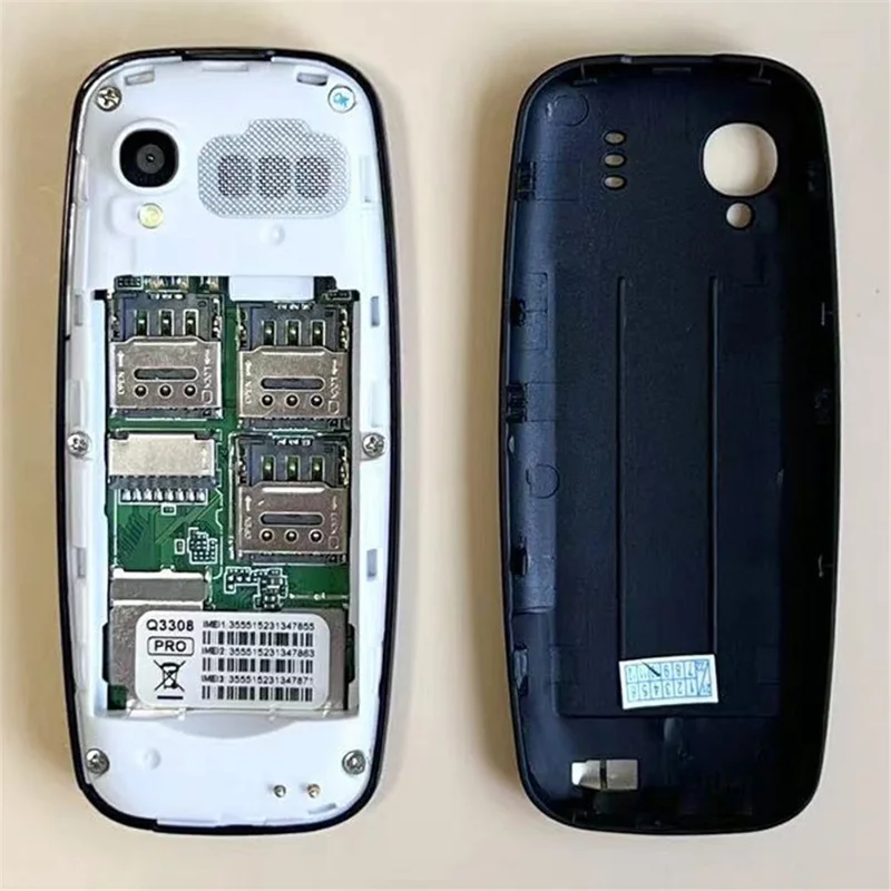 Q3308 1.33-Inch Mini Triple SIM Standby 2G Bar Phone - Green