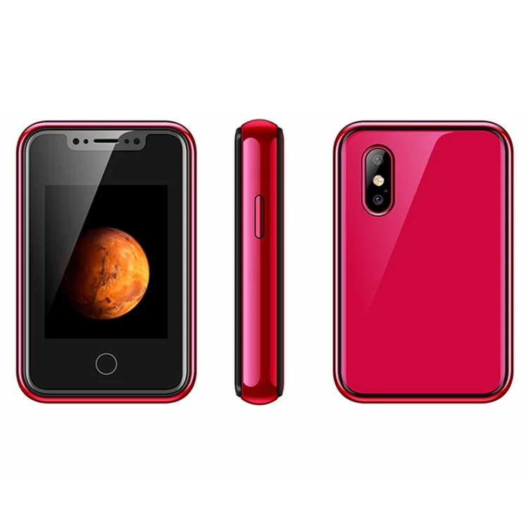 8XR 1.77-inch Mini Cellphone Dual SIM Dual Standby Touch Screen Mobile Phone - Red
