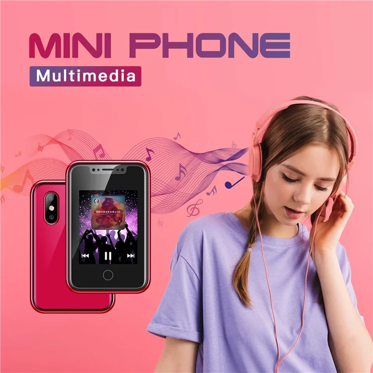 8XR 1.77-inch Mini Cellphone Dual SIM Dual Standby Touch Screen Mobile Phone - Red