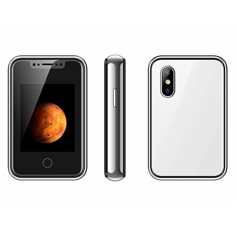 8XR 1.77-inch Mini Cellphone Dual SIM Dual Standby Touch Screen Mobile Phone - White