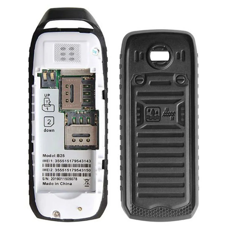 B25 Dual-SIM Mini Bar Phone 0.66-inch Screen 2G GSM Mobile Phone - Black
