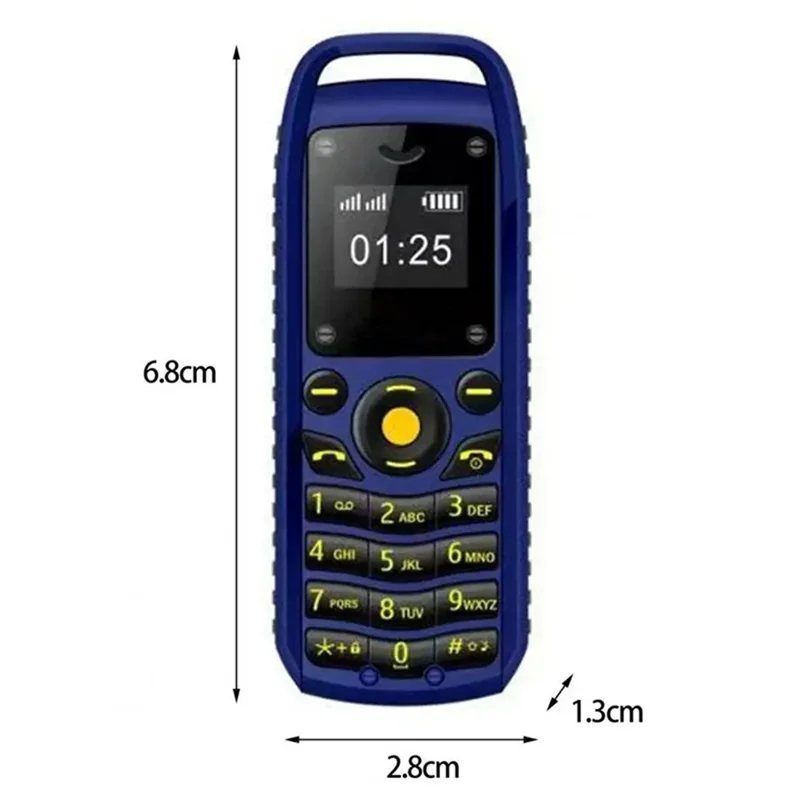 B25 Dual-SIM Mini Bar Phone 0.66-inch Screen 2G GSM Mobile Phone - Green