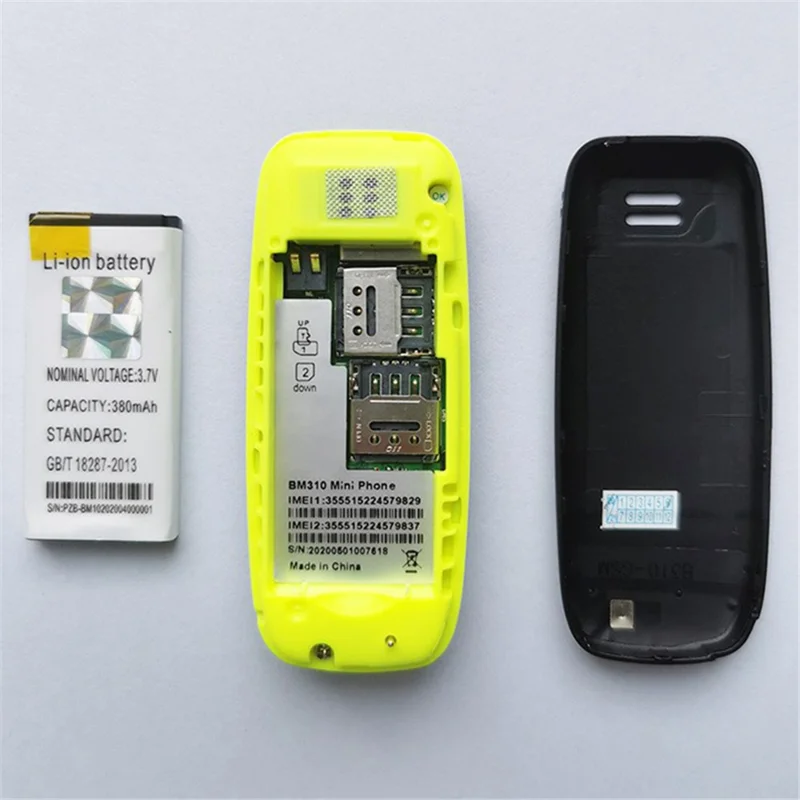 BM310 0.66-inch Screen 2G GSM Mobile Phone Dual-SIM Mini Bar Phone - White