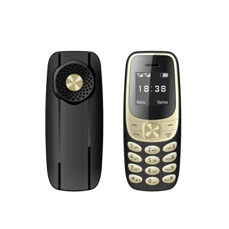 BM35 2G 0.66-Inch Mini Dual SIM Standby Slim Cell Phone - Black / Gold