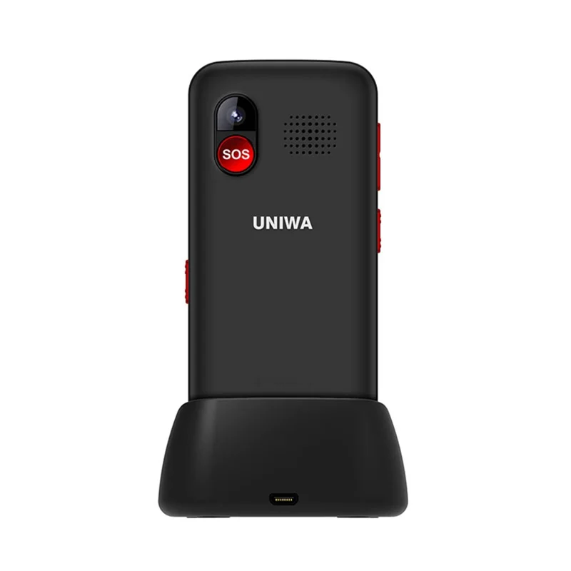 UNIWA V1000 4G Cellphone 2.31-inch 0.3MP Camera Big Button Bar Phone, EU Version - Blue / US Plug