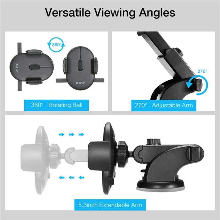 Raxfly Car Holder Holder Dashboard Dashboard Mount Подставка Для Телефона Подставка Для Телефона
