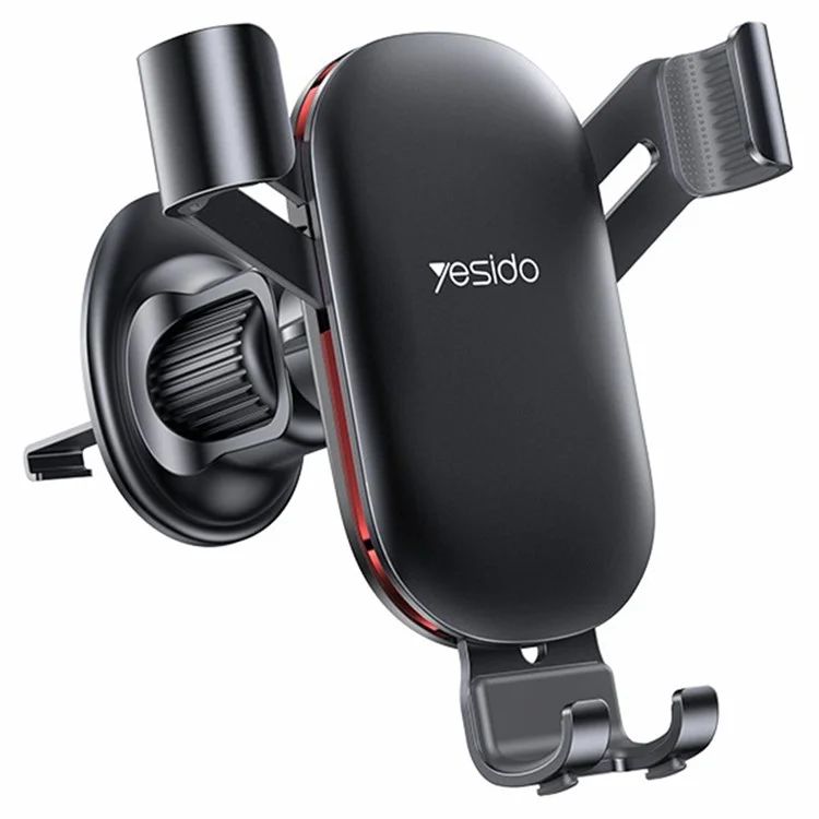 Supporto per telefono da auto YESIDO C243 con montaggio sulla bocchetta dell'aria, in ABS+lega di alluminio