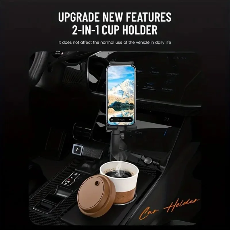 ZY-S10 360 Degree Rotation Car Water Cup Holder Extendable Rod Phone / Tablet Bracket