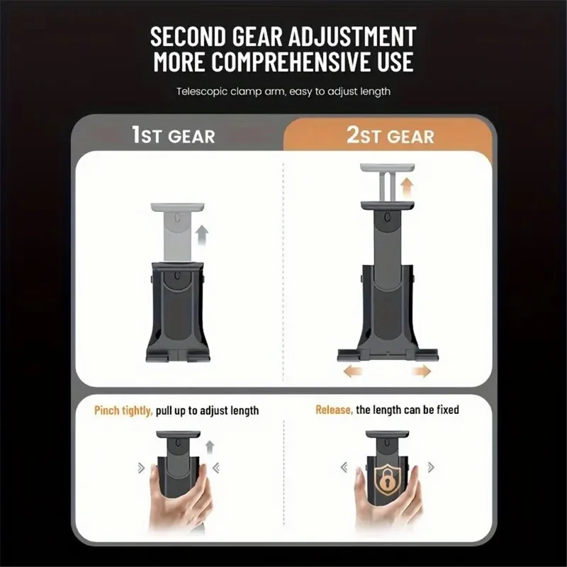 ZY-S10 360 Degree Rotation Car Water Cup Holder Extendable Rod Phone / Tablet Bracket