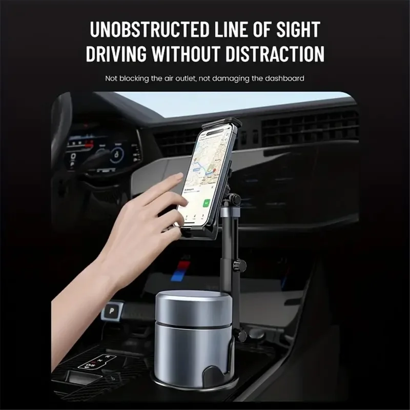 ZY-S10 360 Degree Rotation Car Water Cup Holder Extendable Rod Phone / Tablet Bracket