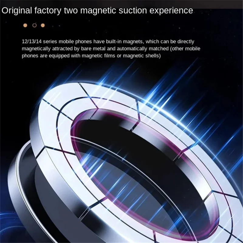 G128 Car Dashboard Mount Magnetic Phone Holder Rotatable Cellphone Stand - Grey