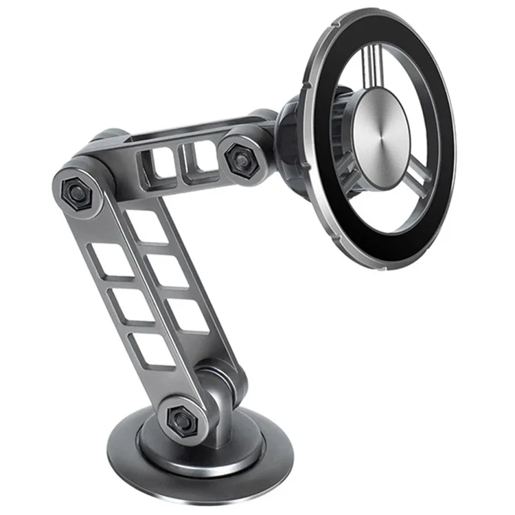 G198 Car Dashboard Windshield Magnetic Phone Holder Adjustable Robotic Arm Cellphone Stand - Grey