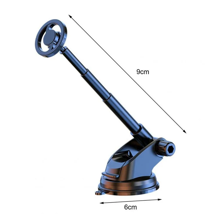Q33 Auto-Armaturenbrett-Halterung mit Saugnapf, Teleskoparm, magnetischer Handyhalterung