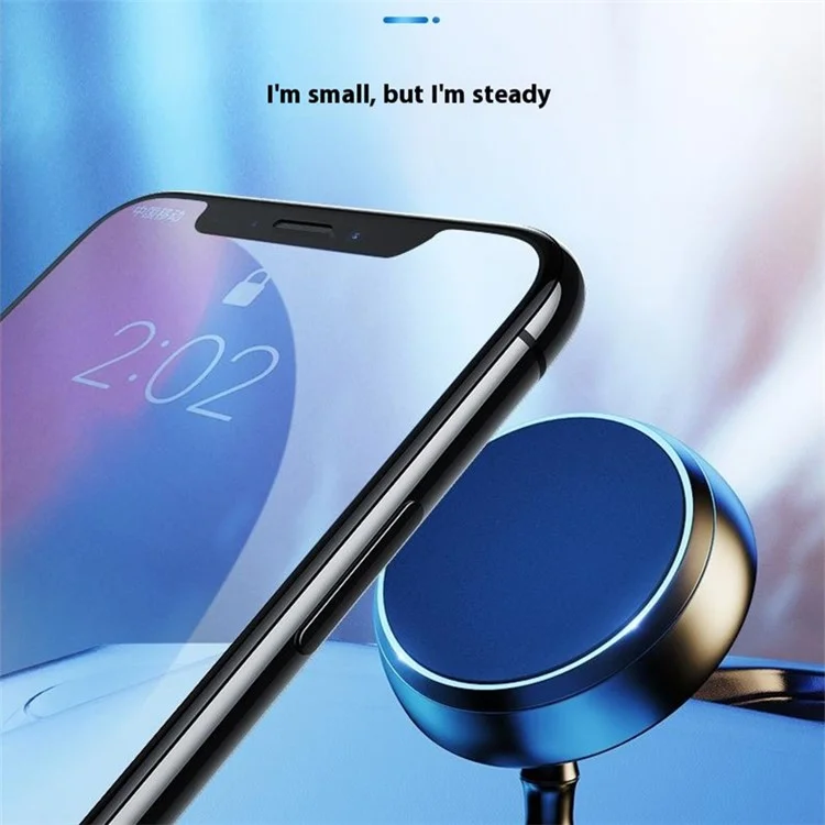 Q3 Car Dashboard Adhesive Bottom Phone Bracket Magnetic Aluminum Alloy Phone Holder for Vehicle - Чёрный