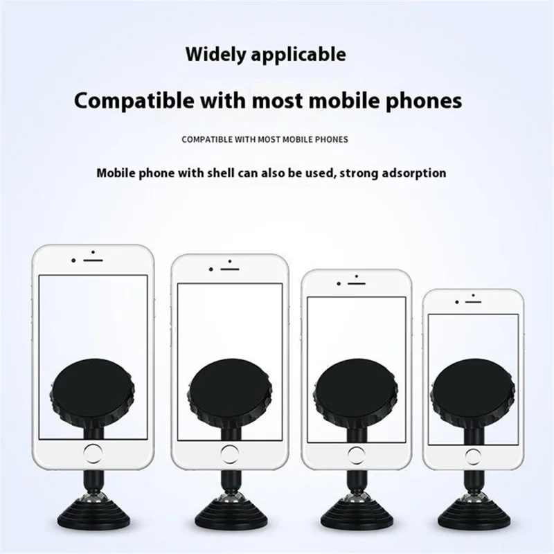 Q7 Suction Cup Bottom Phone Holder Magnetic Car Dashboard Phone Bracket for SUV Vehicle - Silver