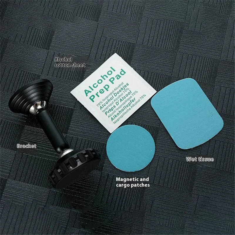 Q7 Suction Cup Bottom Phone Holder Magnetic Car Dashboard Phone Bracket for SUV Vehicle - Silver