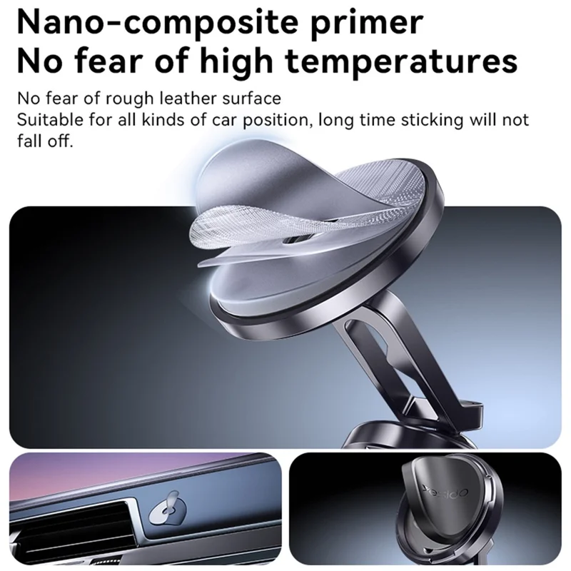 YESIDO C210 Dual Ball Head Design Magnetischer Autotelefon-Halter aus Zinklegierung