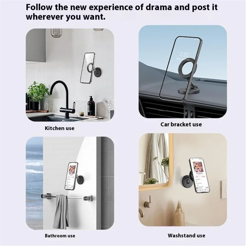 XWJ-YC07 Car Dashboard Magnetic Phone Holder Foldable Cellphone Stand