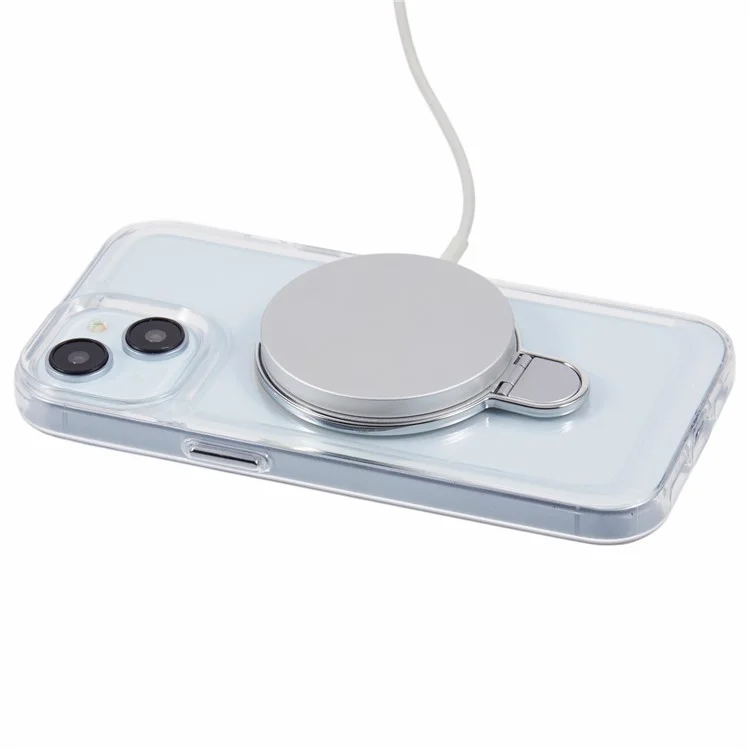 Adhesive Phone Ring Stand Holder Compatible with MagSafe Cell Phone Grip Kickstand - White