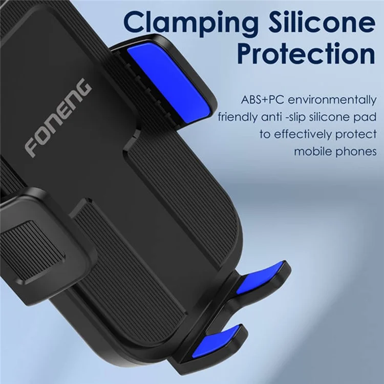 Clip de support de téléphone portable avec ventouse et base rotative FONENG CP115 pour voiture