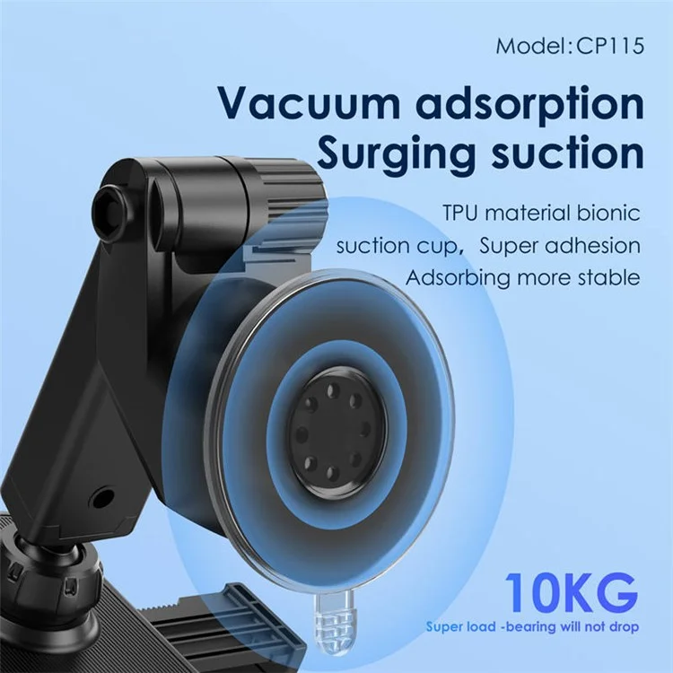 Clip de support de téléphone portable avec ventouse et base rotative FONENG CP115 pour voiture