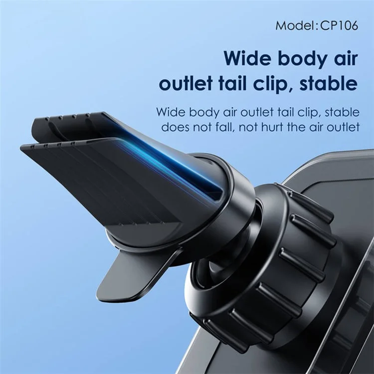 Support de téléphone magnétique pour bouche d'aération de voiture FONENG CP106 avec rotation à 360 degrés - Noir