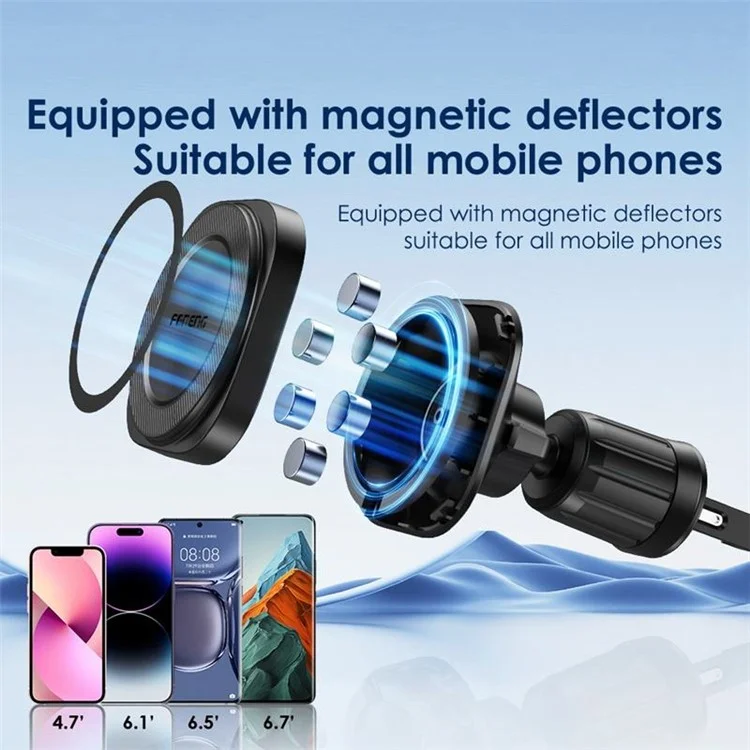 Support de téléphone de voiture FONENG CP102 à aimant avec rotation à 360 degrés