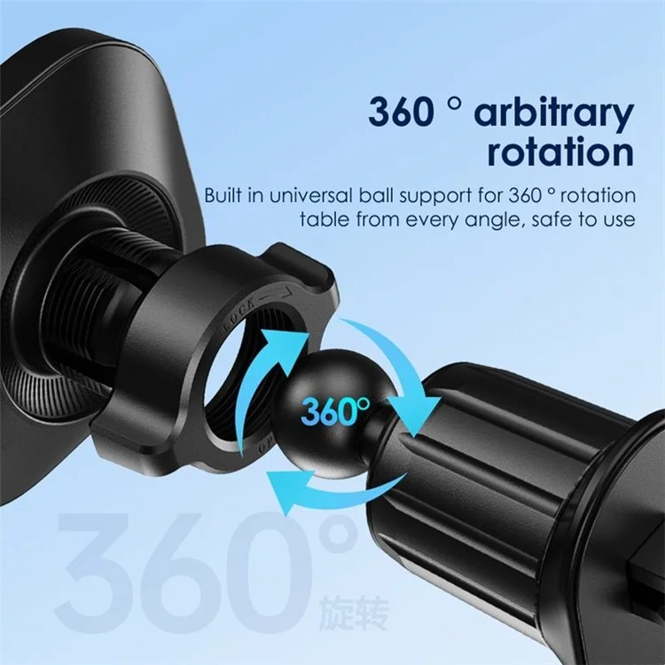 Support de téléphone de voiture FONENG CP102 à aimant avec rotation à 360 degrés