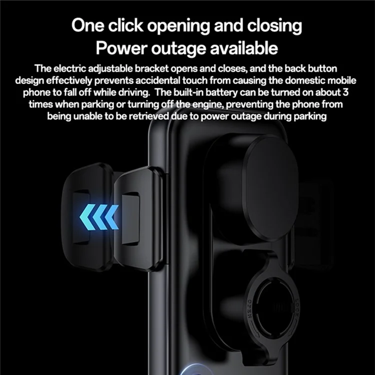 YESIDO C307 Phone Holder Stand 15W Wireless Charger Car Dashboard Suction Cup Bracket Auto Clamping