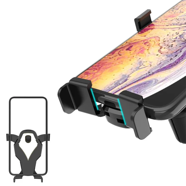 YC04 360 Degrees Rotating Car Air Vent Mount Retractable Arms Mobile Phone Holder Bracket - Gold
