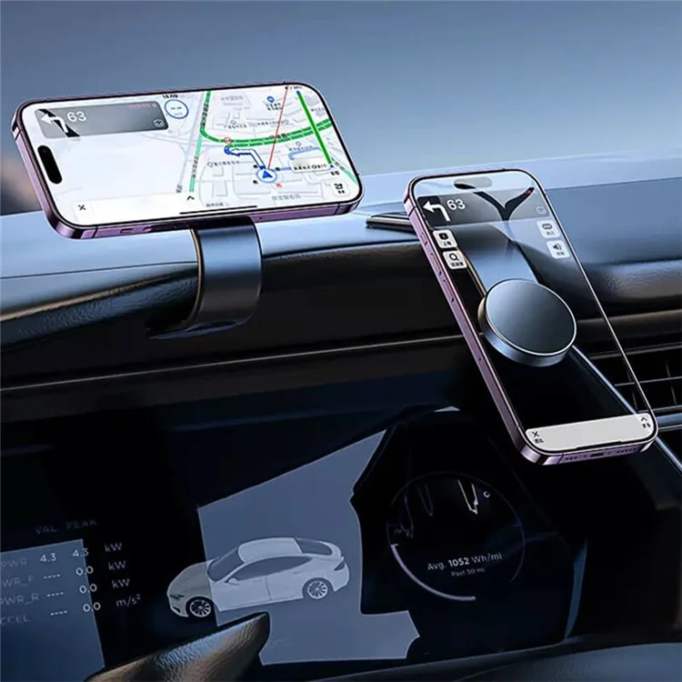 Car Dashboard Magnetic Phone Holder Foldable Rotatable Cellphone Navigation Stand - RT-201