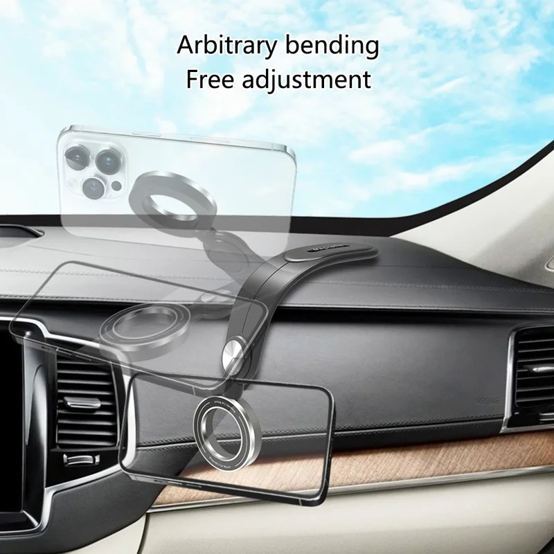 Car Dashboard Magnetic Phone Holder Foldable Rotatable Cellphone Navigation Stand - RT-201