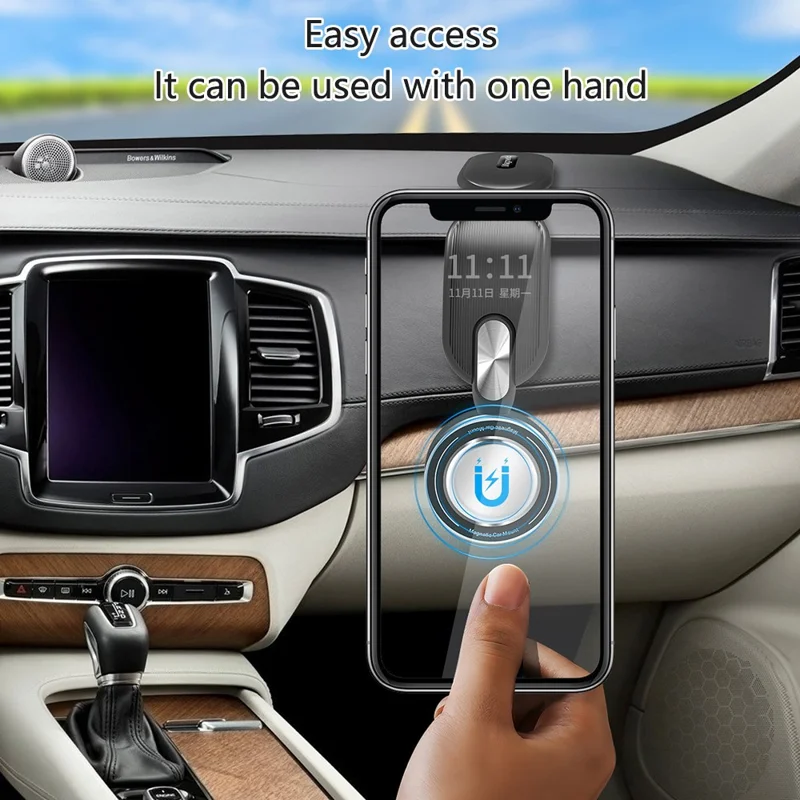 Car Dashboard Magnetic Phone Holder Foldable Rotatable Cellphone Navigation Stand - RT-201