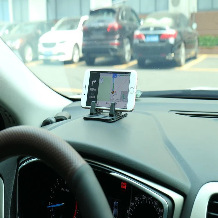 Vehicle Mounted Anti-skid Silicone Pad Car Navigation Mobile Phone Bracket - Black