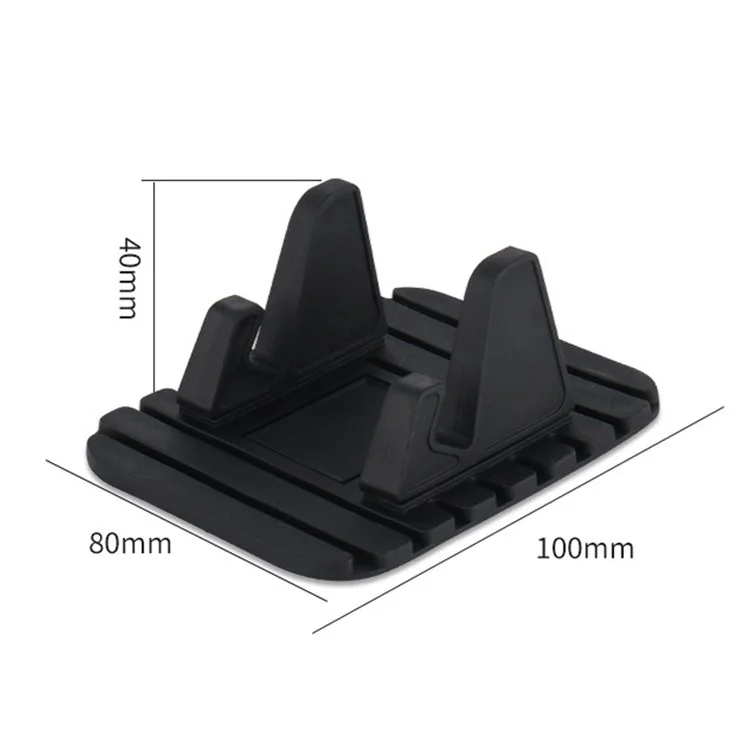 Vehicle Mounted Anti-skid Silicone Pad Car Navigation Mobile Phone Bracket - Black