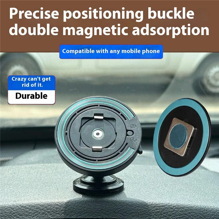 Soporte de Teléfono Del Automóvil 360 Soporte de Teléfono Ajustable Con Parche de Adhesivo Redondo - Tipo Adhesivo Tridimensional
