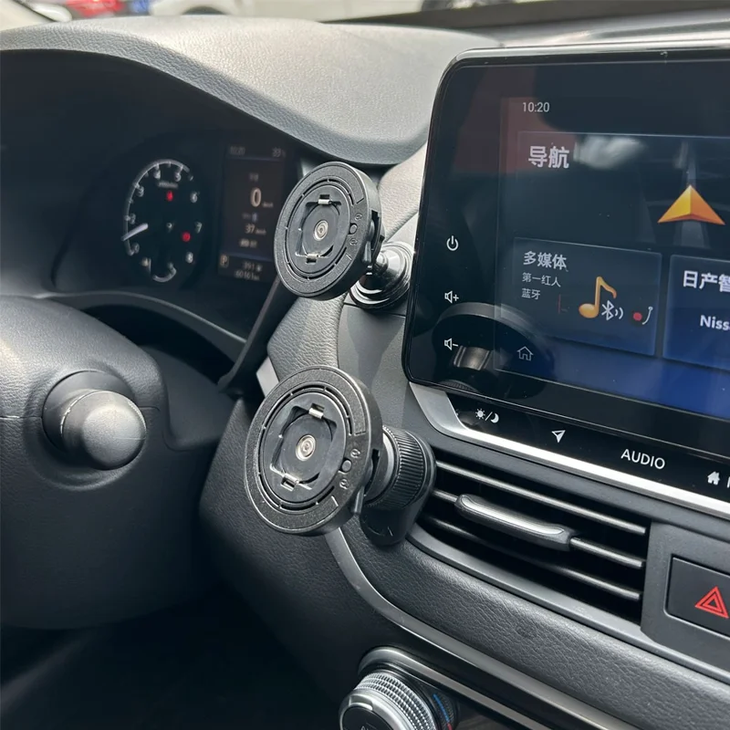 Car Phone Holder 360 Adjustable Phone Holder with Round Adhesive Patch - Air Outlet Hook Type