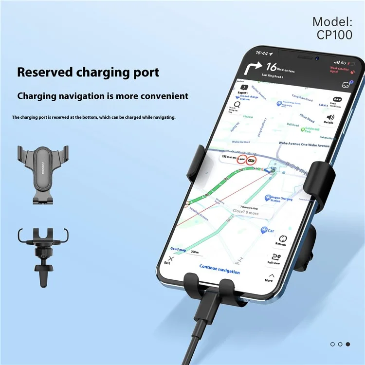 FONENG CP100 Air Vent Clip Gravity Sensors Navigationshalter Auto Mobiltelefon Mount Bracket
