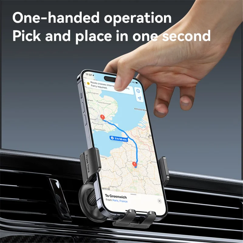 YESIDO C251 Air Vent Car Phone Holder for 4.8-7.2 Inch Phones, 360-Degree Rotation
