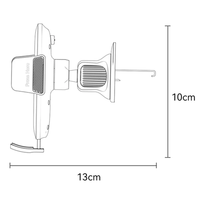 YESIDO C251 Air Vent Car Phone Holder for 4.8-7.2 Inch Phones, 360-Degree Rotation