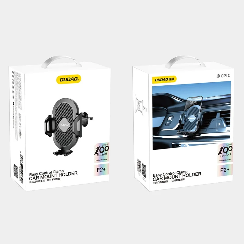 Dudao F2+ Phone Mount Mount Vent Vent Vent Valder Phone Держатель Телефона с Крючком 360 ° Cradle Для Смартфона в Пределах 98 мм
