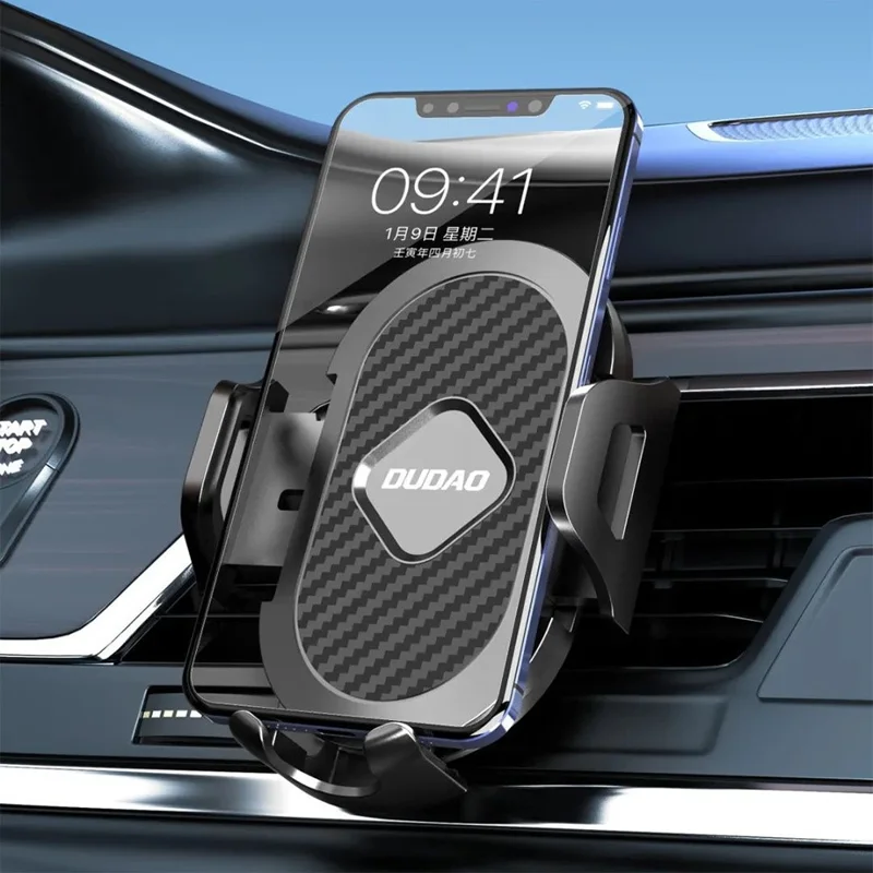 Dudao F2+ Phone Mount Mount Vent Vent Vent Valder Phone Держатель Телефона с Крючком 360 ° Cradle Для Смартфона в Пределах 98 мм
