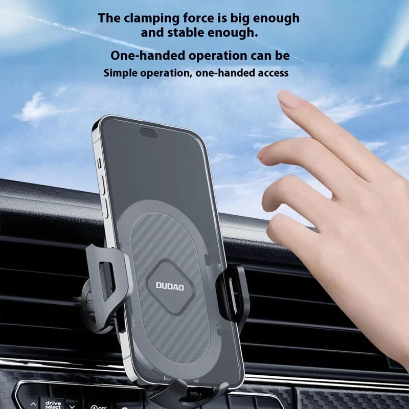 Dudao F2+ Phone Mount Mount Vent Vent Vent Valder Phone Держатель Телефона с Крючком 360 ° Cradle Для Смартфона в Пределах 98 мм