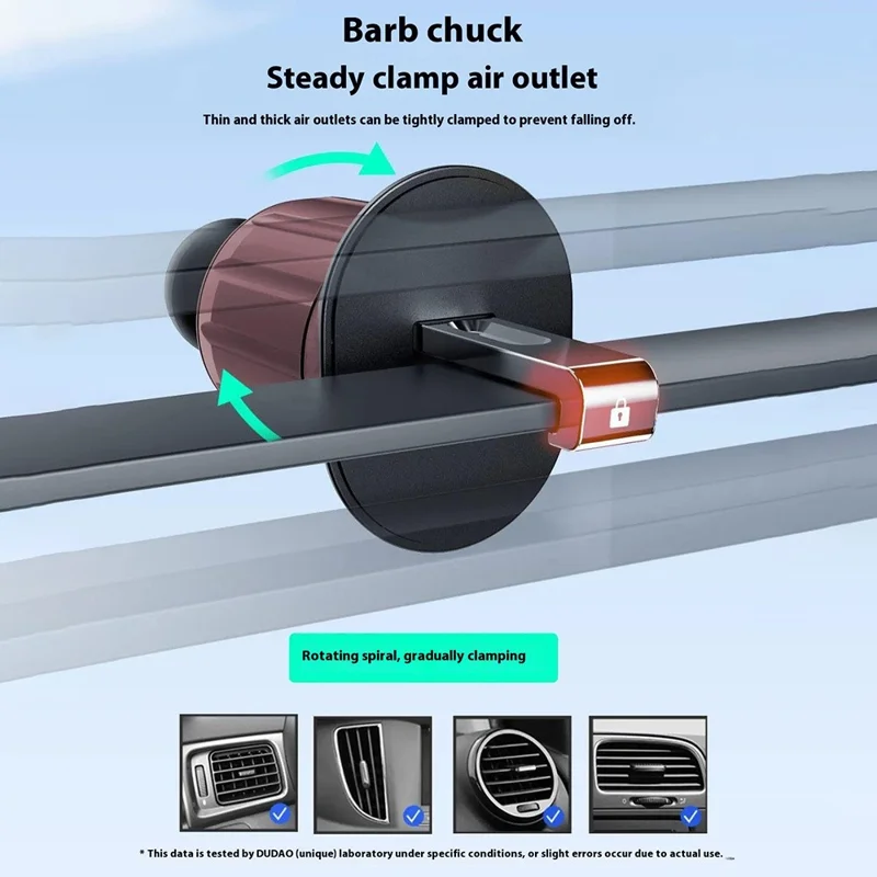 Dudao F2+ Phone Mount Mount Vent Vent Vent Valder Phone Держатель Телефона с Крючком 360 ° Cradle Для Смартфона в Пределах 98 мм
