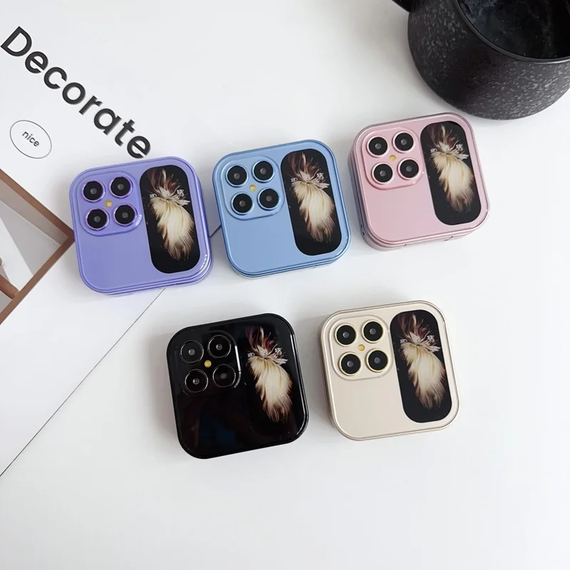 i17mini Dual SIM Mini Elderly Mobile Phone 2G 32MB+32MB Flip Foldable Phone - Black