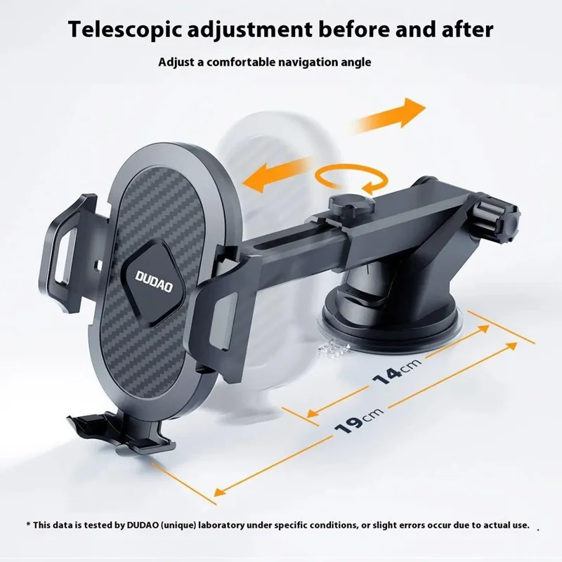 DUDAO F2s Extendable Arm Car Suction Cup Mount Mobile Phone Holder Bracket for Windshield Dashboard